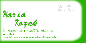 maria kozak business card